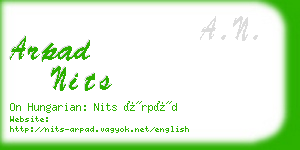 arpad nits business card